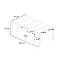 Ausziehbarer Konsolentisch 79x54-252cm platzsparend in hellem Holz Ester Rabatte