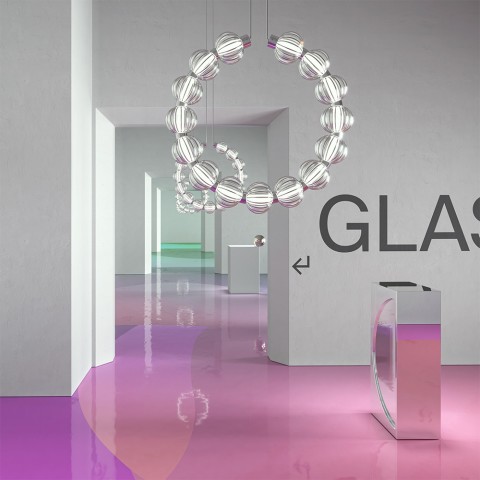 Modernes Design LED Deckenleuchter Amulett Maytoni Glaskugeln Aktion