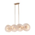 Hängelampe aus goldenem Metall und Glasplatten Aster Maytoni Angebot