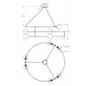 Moderner Kronleuchter 6 Kugeln Glas Spirale Kreise Balance Maytoni Modell