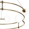 Moderner Kronleuchter mit 6 Glaskugeln in Spiralkreis-Design Balance Maytoni Lagerbestand