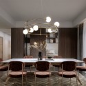 Moderner Kronleuchter mit 6 Glaskugeln in Spiralkreis-Design Balance Maytoni Angebot