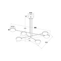 Moderner Design-Kronleuchter mit 6 verstellbaren LED-Lichtern für die Decke Fad Maytoni Rabatte