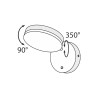 Moderne LED-Wandleuchte Fad Maytoni, schwenkbar und dimmbar Angebot