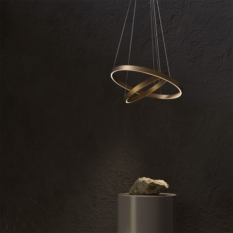 Moderner LED Deckenleuchte Wohnzimmer 2 Ringe Rim Maytoni Aktion