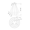 LED-Hängeleuchte Schwarz, 3 verstellbare Ringe Rim Maytoni Sales