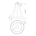 Moderner schwarzer LED-Deckenleuchter, verstellbar, 2 Ringe, Rim Maytoni Rabatte