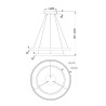 Moderner schwarzer LED-Deckenleuchter, verstellbar, 2 Ringe, Rim Maytoni Rabatte