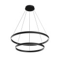 Moderner schwarzer LED-Deckenleuchter, verstellbar, 2 Ringe, Rim Maytoni Verkauf