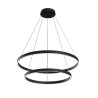 Moderner schwarzer LED-Deckenleuchter, verstellbar, 2 Ringe, Rim Maytoni Verkauf