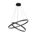 Moderner schwarzer LED-Deckenleuchter, verstellbar, 2 Ringe, Rim Maytoni Angebot