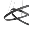 Moderner schwarzer LED-Deckenleuchter, verstellbar, 2 Ringe, Rim Maytoni Sales