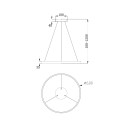 Schwarzer Deckenleuchter Kreis Ø 60cm LED-Licht modern Rim Maytoni Angebot