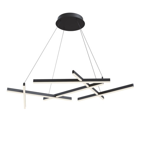 Moderner LED-Hängeleuchter schwarz für Küche und Wohnzimmer Line Maytoni Aktion