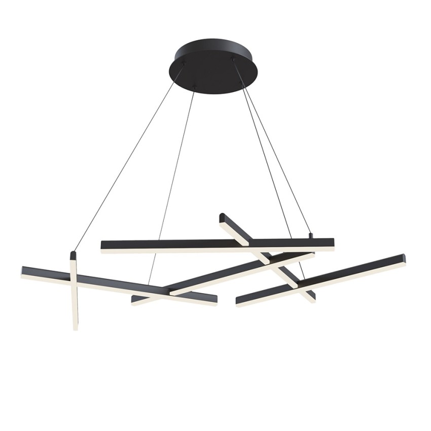 Moderner LED-Hängeleuchter schwarz für Küche und Wohnzimmer Line Maytoni Aktion