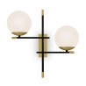 Wandlampe Schwarz-Gold mit 2 weißen Kugeln Nostalgia Maytoni Sx Aktion