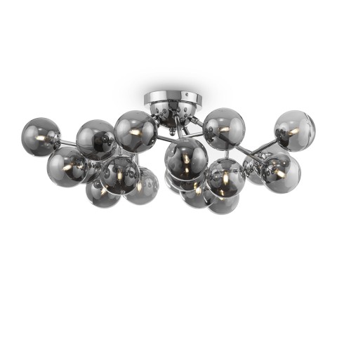 Deckenleuchte Metall chrom Rauchglas-Kugeln Dallas Maytoni Aktion