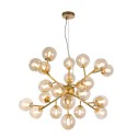 Goldene Pendelleuchte mit bernsteinfarbenen Glas Kugeln Dallas Maytoni Verkauf