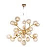Goldene Pendelleuchte mit bernsteinfarbenen Glas Kugeln Dallas Maytoni Verkauf