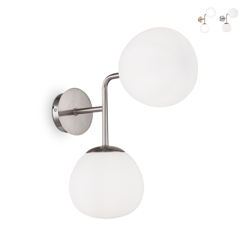 Wandlampe Flur Salon 2 Kugeln Weiß Erich Maytoni Verkauf