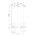 Deckenleuchte Ring Maytoni mit 4 Kugeln, modernes Design Auswahl