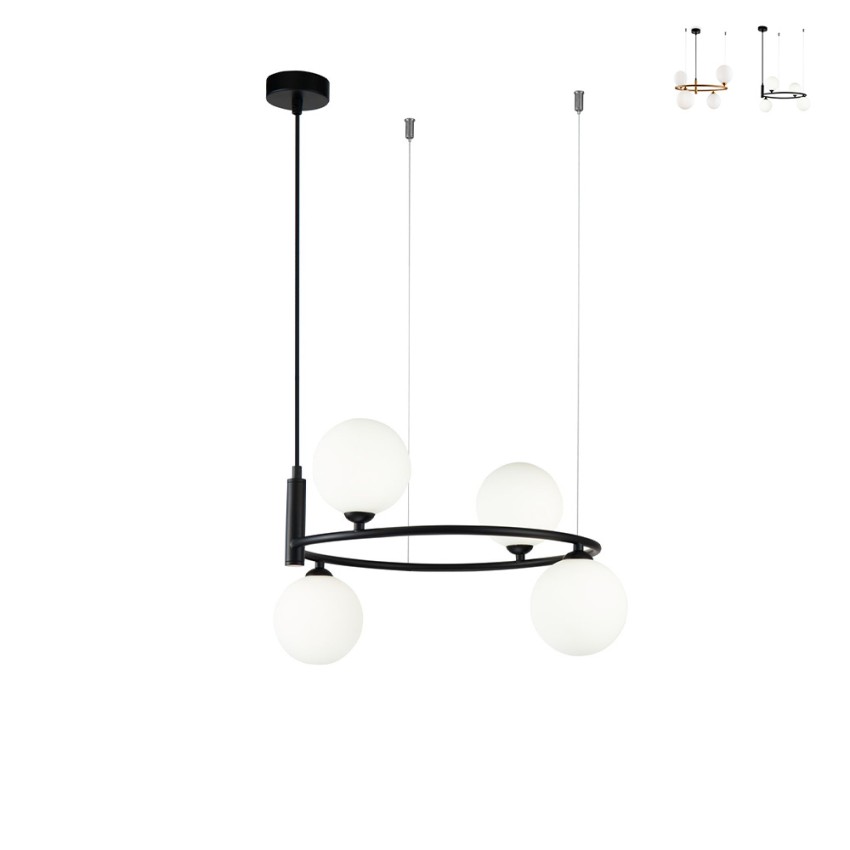 Deckenleuchte Ring Maytoni mit 4 Kugeln, modernes Design Verkauf