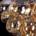 Balbo Maytoni bernsteinfarbene Glaskugeln Decke Cluster Lampe Lagerbestand