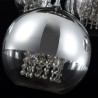 Moderner Design-Kronleuchter mit schwebenden Kugeln, verchromtes Glas, Fermi Maytoni Sales