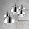 Moderner Design-Kronleuchter mit schwebenden Kugeln, verchromtes Glas, Fermi Maytoni Katalog
