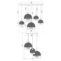 Moderner Design-Kronleuchter mit schwebenden Kugeln, verchromtes Glas, Fermi Maytoni Lagerbestand