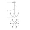 Moderner Kronleuchter-Deckenlampe mit 6 Zylindern - Arco Maytoni Lagerbestand