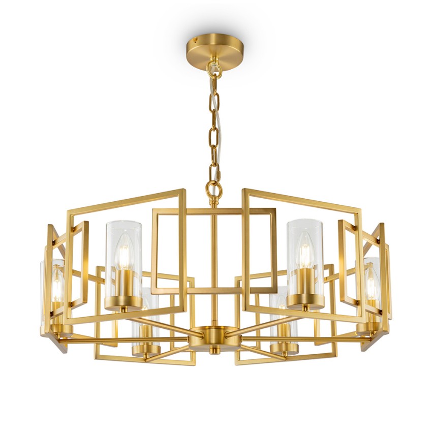 Moderner Goldener Deckenleuchter mit 6 Lampen für Wohnzimmer Bowi Maytoni Aktion