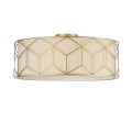 Moderne Deckenleuchte Gold Stoffschirm Messina Maytoni Aktion