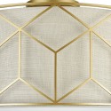 Runde Deckenleuchte Design Gold Stoffschirm Messina Maytoni Sales