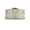 Runde Deckenleuchte Design Gold Stoffschirm Messina Maytoni Angebot