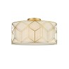 Runde Deckenleuchte Design Gold Stoffschirm Messina Maytoni Verkauf