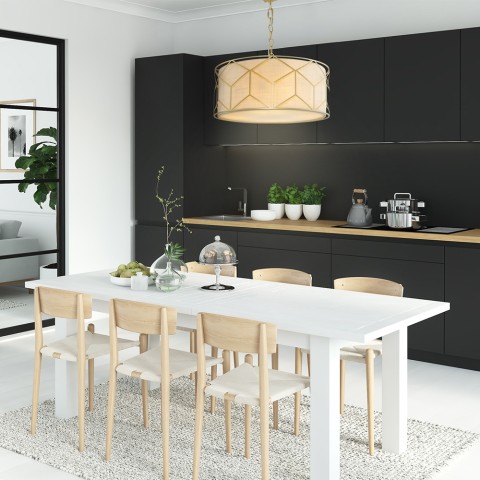 Runde Deckenleuchte Design Gold Stoffschirm Messina Maytoni Aktion