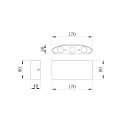 LED-Wandleuchte 6W für den Außenbereich Strato Maytoni Lagerbestand