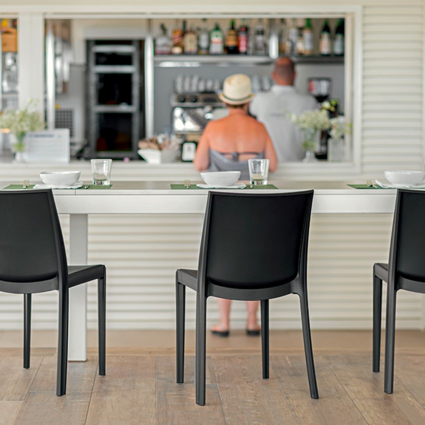 Stuhl Außenbereich Stapelbar Garten Bar Restaurant Polypropylen Perla BICA