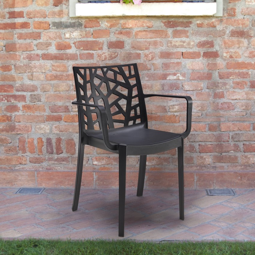 Garten-Barstuhl für den Außenbereich mit modernen Armlehnen Matrix Armchair BICA