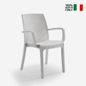 Stapelbarer Rattanstuhl mit Armlehnen Gartenbar Outdoor Indiana BICA Auswahl
