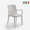 Stapelbarer Rattanstuhl mit Armlehnen Gartenbar Outdoor Indiana BICA Auswahl