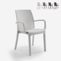Stapelbarer Rattanstuhl mit Armlehnen Gartenbar Outdoor Indiana BICA Sales