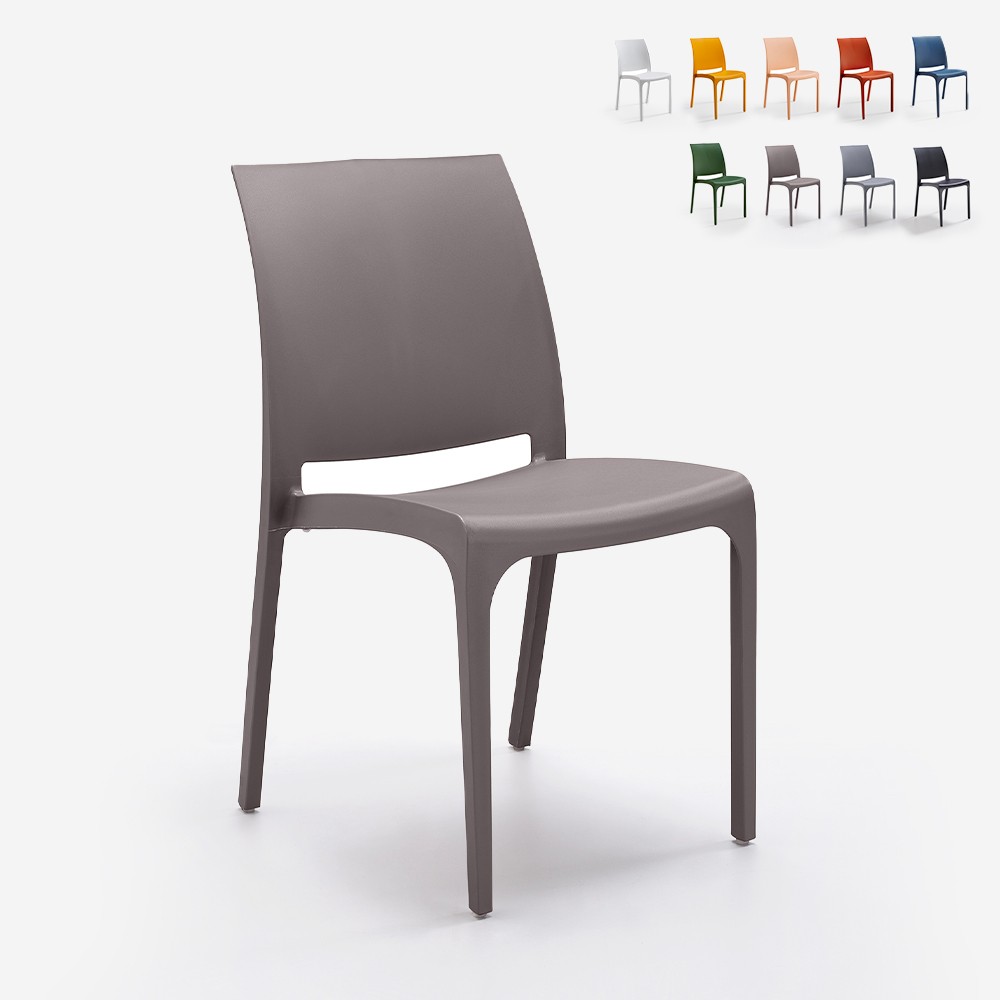 25er Set Volga BICA Stapelbare Stühle für Bars, Restaurants und Gärten