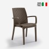 18er Set Indiana BICA stapelbare Rattan Gartenstühle mit Armlehnen Rabatte