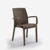 18er Set Indiana BICA stapelbare Rattan Gartenstühle mit Armlehnen Kosten