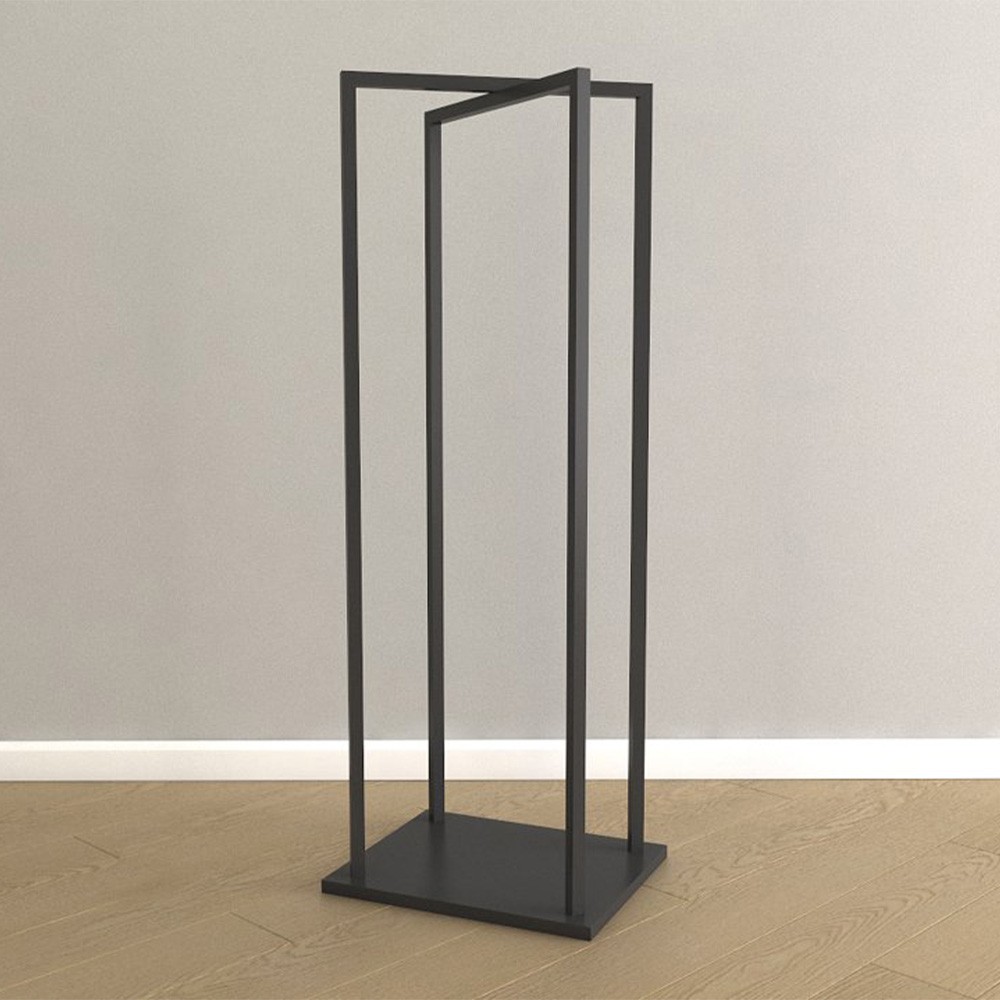 Kaminholzhalter für Kaminofen Wohnzimmer schwarz im moderne Stil Log Rack Flake