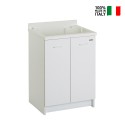 Waschschrank mit 2 Türen, Waschbecken und Waschbrett 60x50cm Edilla Montegrappa Verkauf
