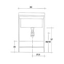Waschschrank mit 2 Türen, Waschbecken und Waschbrett 60x50cm Edilla Montegrappa Modell