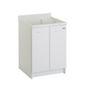 Waschtisch 60x60cm Schrank 2 Türen mit Waschbecken Abdeckung Edilla Montegrappa Angebot